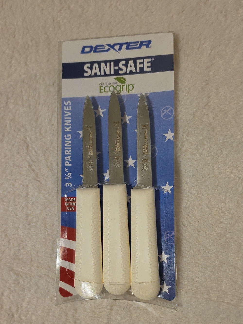 NEW SANI-SAFE 3 1/4" Paring Knives Pack MADE IN USA